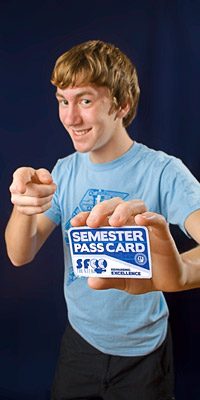 Boy holding PassCard